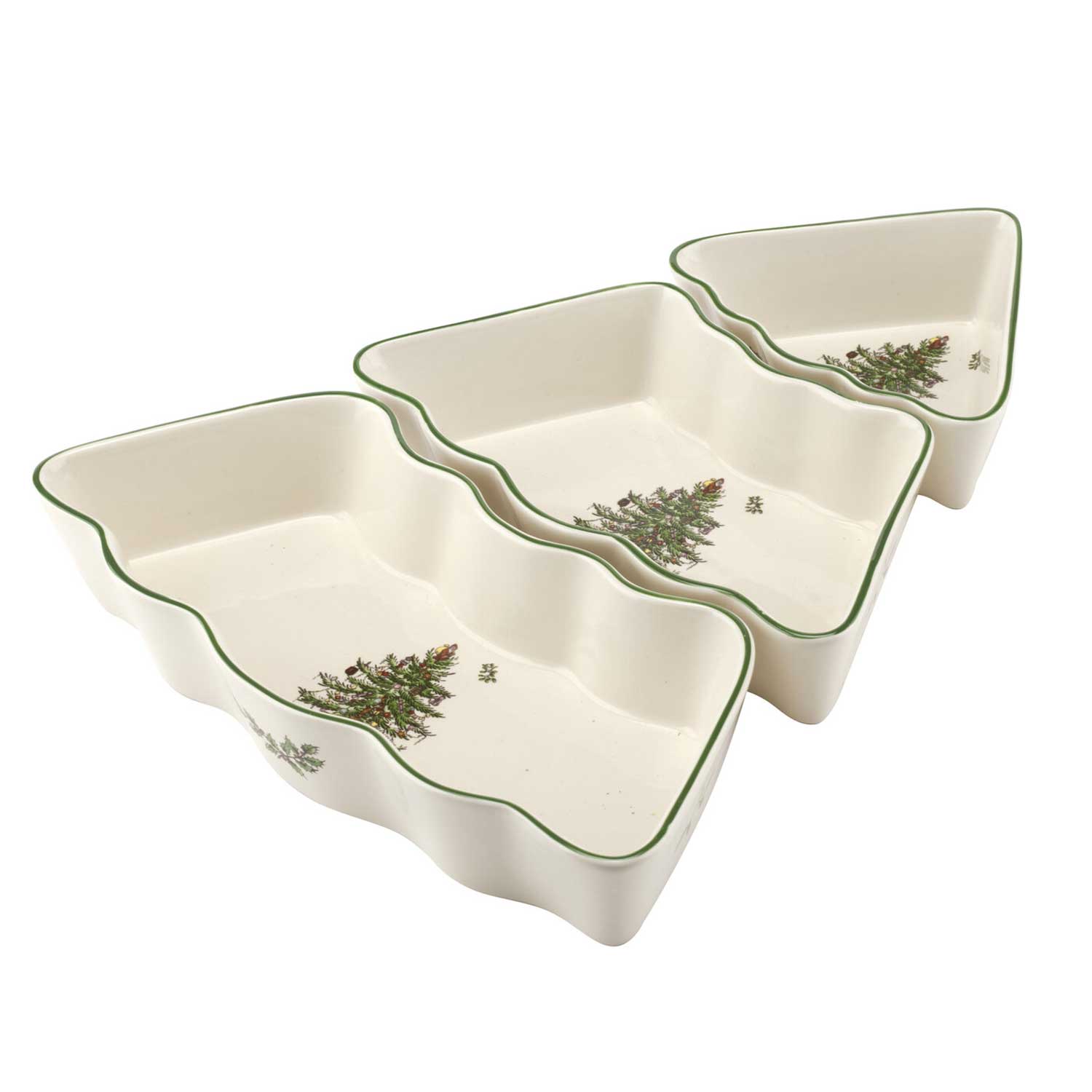 Christmas Tree 3 Piece Tree Dip Bowl Set image number null